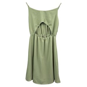 Romwe Green Front Cut Out Dress Size 6